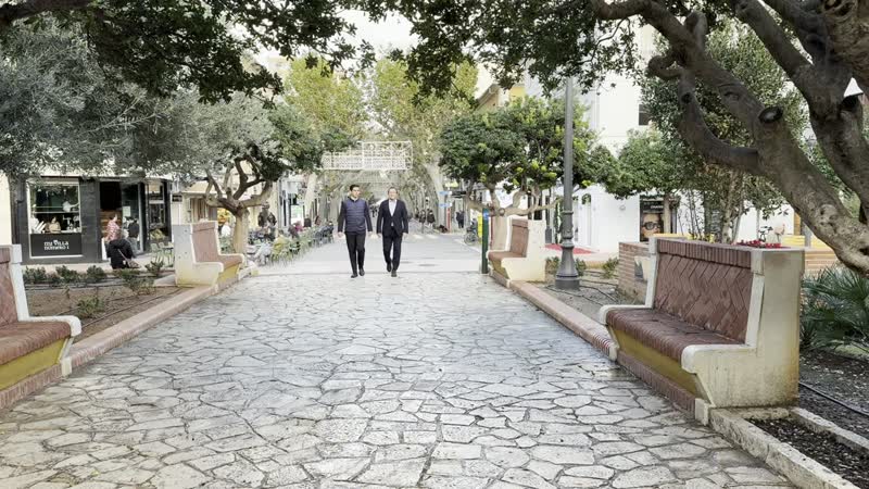 Juan and Daniel Bertomeu walking through the centre of Dénia